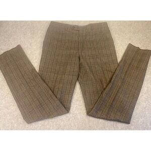 Hart Schaffner Marx Brown Plaid Dress Pants